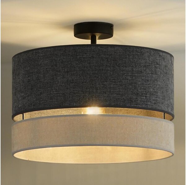 Duolla - Prisadený luster DOUBLE 1xE27/15W/230V pr. 40 cm šedá