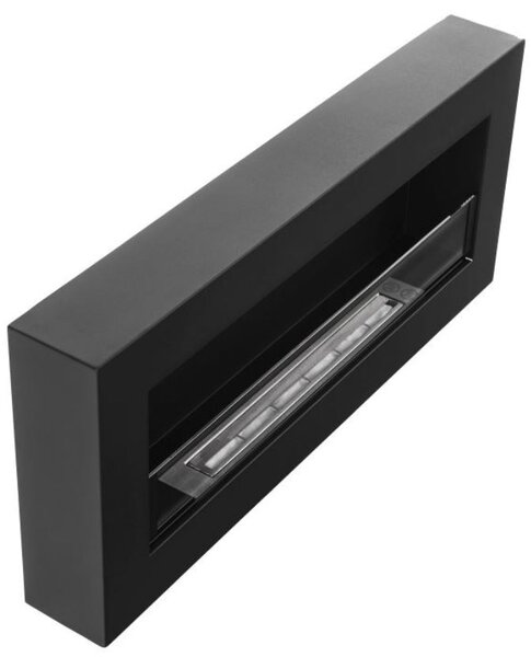 Závesný biokrb so sklom na stenu AIASA BOX ČIERNY MAT 90x40x12
