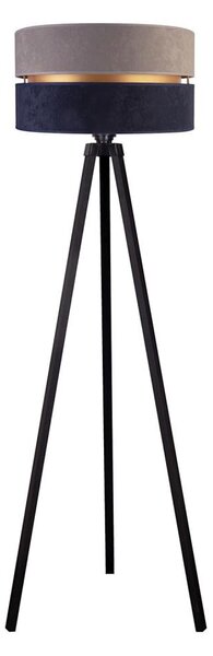 Duolla - Stojacia lampa DUO 1xE27/60W/230V pr. 44 cm šedá/modrá/wenge