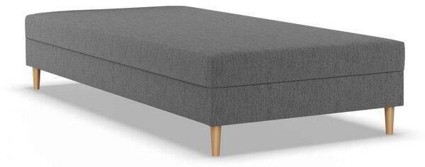 Čalúnená posteľ CASPE 80x200 cm s pružinovým matracom Sivá