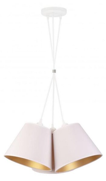 Duolla - Luster na lanku TWIGGY 3xE27/40W/230V pr. 60 cm biela