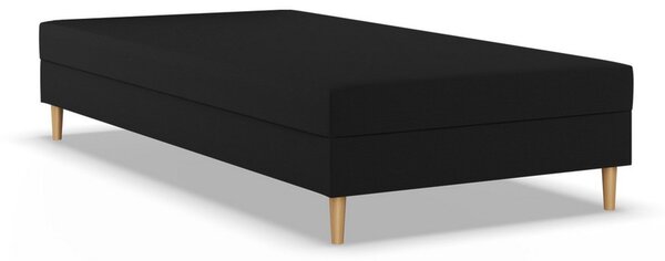 Čalúnená posteľ CASPE 80x200 cm s pružinovým matracom Čierna