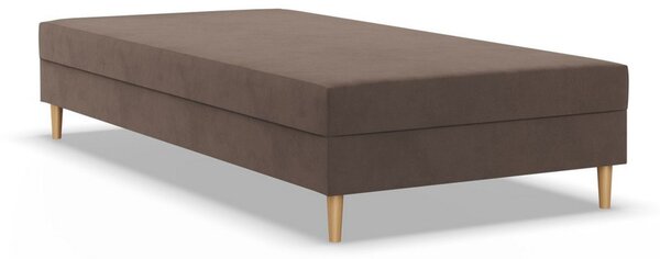 Čalúnená posteľ CASPE 80x200 cm s pružinovým matracom Hnedá