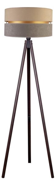 Duolla - Stojacia lampa DUO 1xE27/60W/230V pr. 44 cm béžová/šedá/wenge