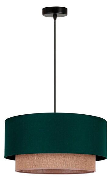 Duolla - Luster na lanku BOHO 1xE27/15W/230V pr. 45 cm zelená/hnedá