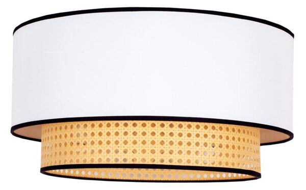 Duolla - Stropné svietidlo BOHO 1xE27/15W/230V pr. 45 cm biela/ratan