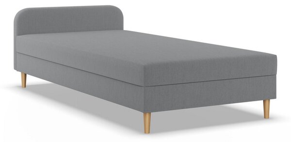 Čalúnená posteľ CASPE s čelom 80x200 cm s pružinovým matracom Sivá I