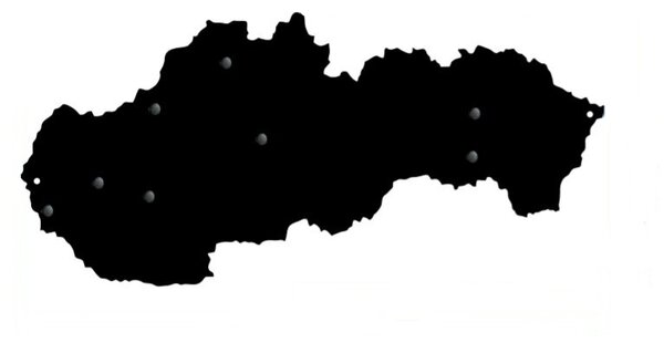 Vešiak na stenu do chodby SLOVENSKO (Originálny kovový vešiak na stenu do predsiene)