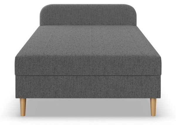 Čalúnená posteľ CASPE s čelom 80x200 cm s pružinovým matracom Sivá