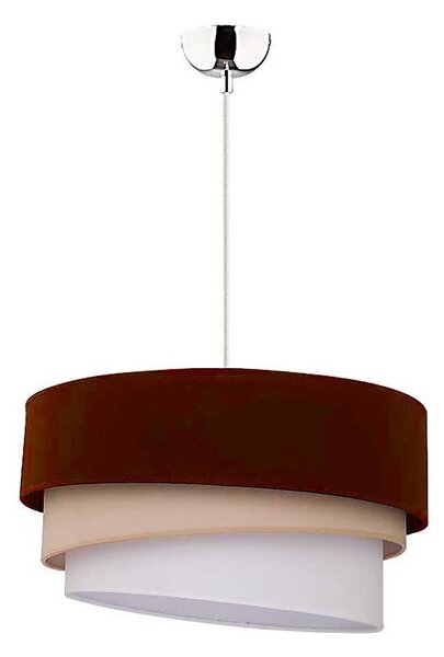 Duolla - Luster na lanku TRIO 1xE27/40W/230V pr. 45 cm hnedá/béžová/biela