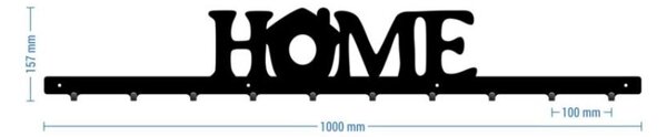 Vešiak na stenu do chodby HOME 100 (Dizajnový kovový vešiak na stenu do predsiene)