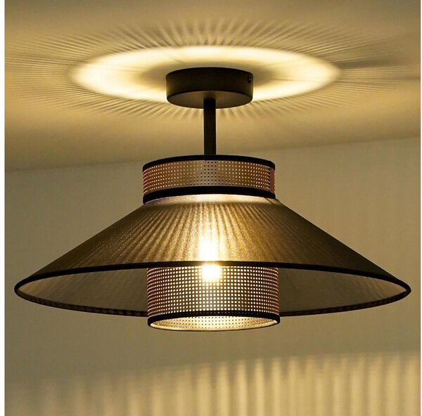 Duolla - Prisadený luster RIO SHINY 1xE27/15W/230V pr. 45 cm čierna/medená