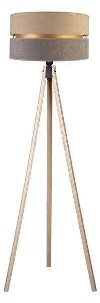 Duolla - Stojacia lampa DUO 1xE27/60W/230V pr. 44 cm béžová/šedá/béžová