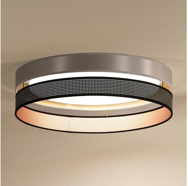 Duolla-LED Stropné svietidlo ROLLER DUO SH. LED/24W/230V pr. 45 cm strieborná/čierna