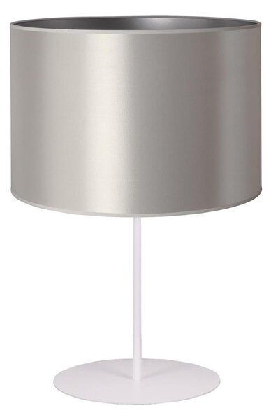 Duolla - Stolná lampa CANNES 1xE14/15W/230V pr. 20 cm strieborná/biela