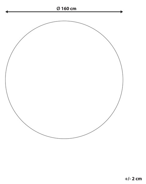 Koberec krémová biela žakárový 160 x 160 cm okrúhly tvar s nízkym vlasom polyesterová spodná strana moderný štýl obývacia izba