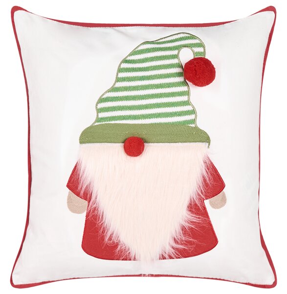 Sada 3 dekoratívnych vankúšov viacfarebná polyester 45 x 45 cm štvorcový tvar s vianočným motívom snímateľné poťahy doplnky