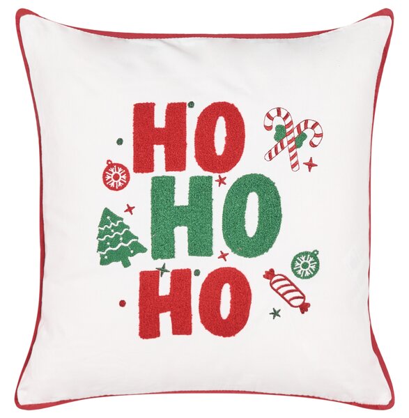 Sada 3 dekoratívnych vankúšov viacfarebná polyester 45 x 45 cm štvorcový tvar s vianočným motívom snímateľné poťahy doplnky