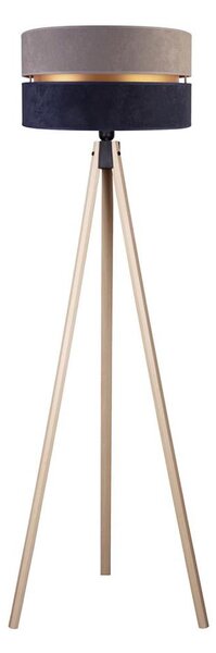 Duolla - Stojacia lampa DUO 1xE27/60W/230V pr. 44 cm šedá/modrá/béžová