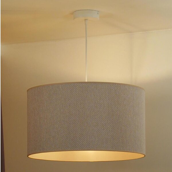 Duolla - Luster na lanku ROLLER ECO RECYCLING 1xE27/15W/230V pr. 45 cm krémová