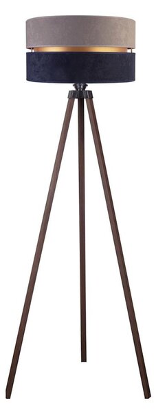 Duolla - Stojacia lampa DUO 1xE27/60W/230V pr. 44 cm šedá/modrá/hnedá
