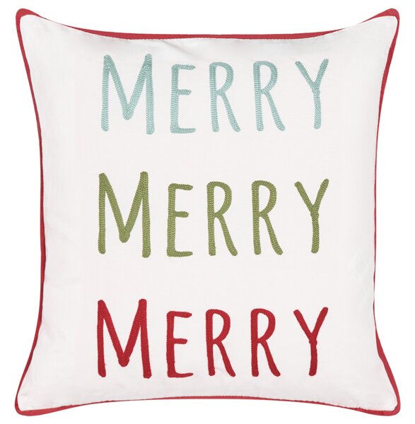 Sada 3 dekoratívnych vankúšov viacfarebná polyester 45 x 45 cm štvorcový tvar s vianočným motívom snímateľné poťahy doplnky