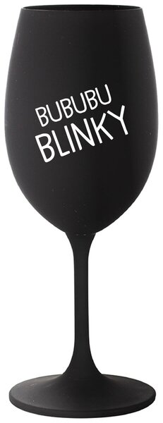 Čierny pohár na víno 350 ml - BUBUBUBLINKY