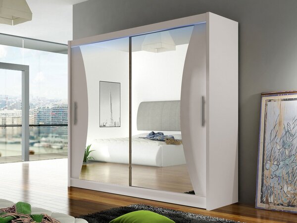 Mirjan24 Šatníková skriňa London V, Farby: kašmír, Osvetlenie: osvetlenie LED RGB - farebné 5903211404559
