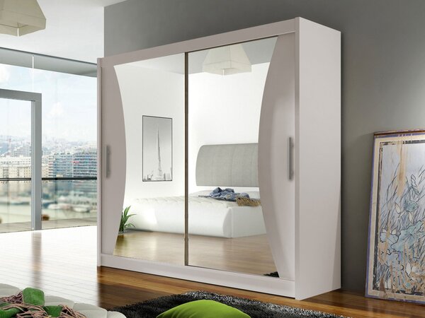 Mirjan24 Šatníková skriňa London V, Farby: kašmír, Osvetlenie: osvetlenie LED RGB - farebné 5903211404559