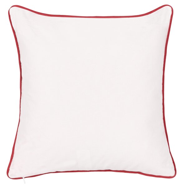 Sada 3 dekoratívnych vankúšov viacfarebná polyester 45 x 45 cm štvorcový tvar s vianočným motívom snímateľné poťahy doplnky