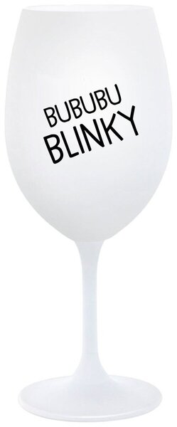 Biely pohár na víno 350 ml - BUBUBUBLINKY