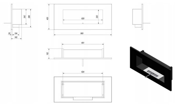 Biokrb na stenu Delta 2 Horizontal
