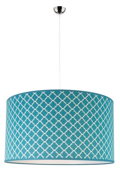 Duolla - Luster na lanku MAROKO 1xE27/40W/230V pr. 45 cm tyrkysová/biela