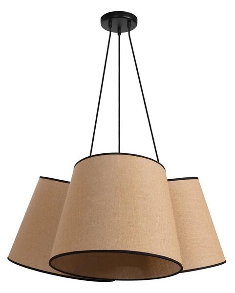 Duolla - Luster na lanku ROSSA 3xE27/15W/230V pr. 75 cm hnedá/čierna