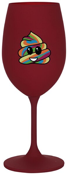 Bordovy pohár na víno 350 ml - DUHOVÉ VESELÉ EE
