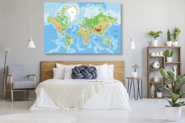 Obraz na korku klasická mapa sveta