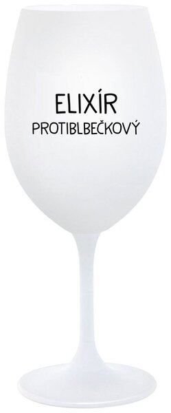Biely pohár na víno 350 ml - ELIXÍR PROTIBLBEČKOVÝ