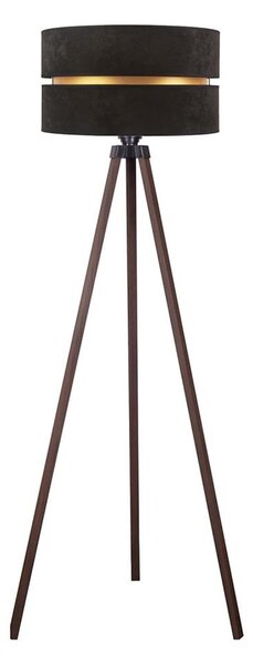 Duolla - Stojacia lampa DUO 1xE27/60W/230V pr. 44 cm čierna/hnedá