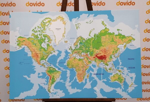 Obraz na korku klasická mapa sveta