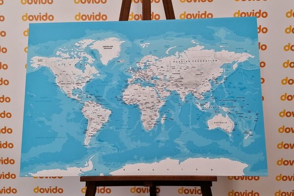 Obraz na korku štýlová mapa sveta