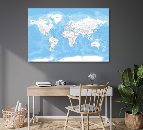 Obraz na korku štýlová mapa sveta