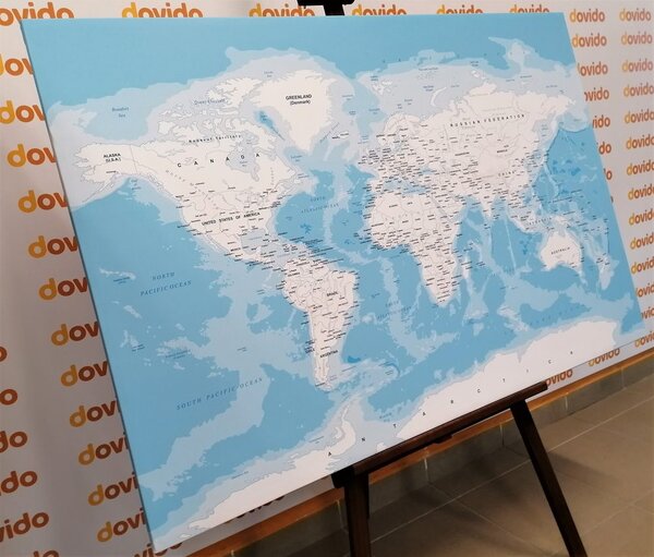 Obraz na korku štýlová mapa sveta
