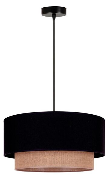 Duolla - Luster na lanku BOHO 1xE27/15W/230V pr. 45 cm čierna/hnedá