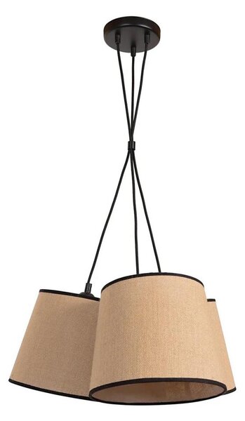 Duolla - Luster na lanku ROSSA 3xE27/15W/230V pr. 45 cm hnedá/čierna
