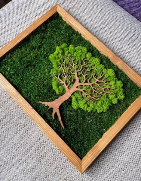 Machový obraz Strom 40x30 cm (Dizajnové machové dekorácie)
