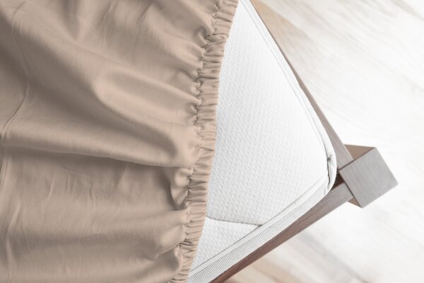 Prestieradlo Pudrové Jersey interlock 120/200/35