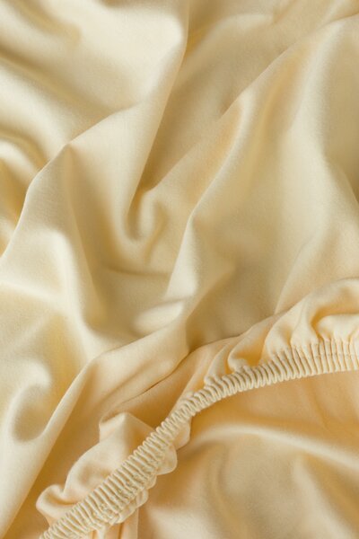 Prestieradlo Pískové Jersey interlock 90-100 x 200-220/35