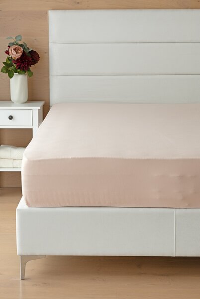 Prestieradlo Pudrové Jersey interlock 120/200/35