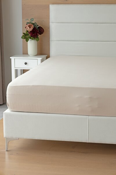Prestieradlo Natur Jersey interlock 90-100 x 200-220/35