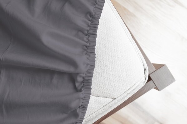 Prestieradlo Středně šedé Jersey interlock 90-100 x 200-220/35